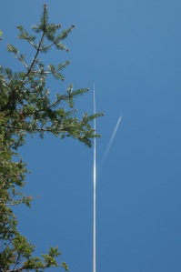 Vertical antenna on the summit of W1/GM-033